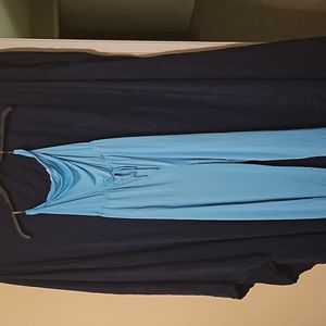 Baby blue sleeveless jumpsuit